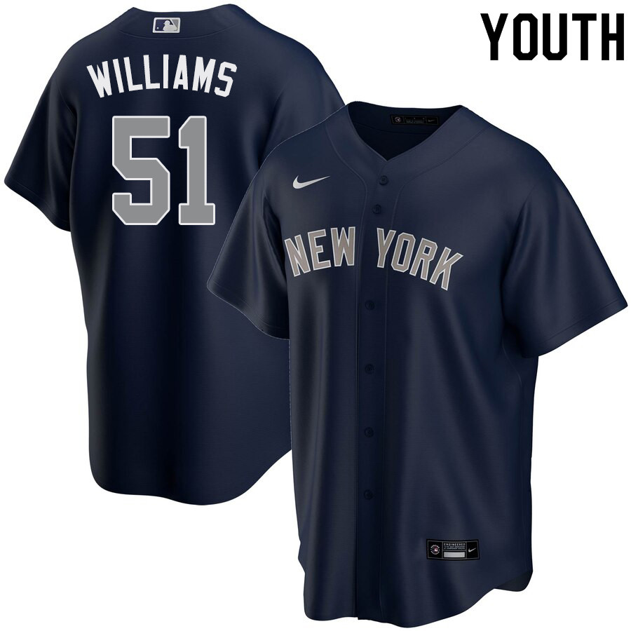 2020 Nike Youth #51 Bernie Williams New York Yankees Baseball Jerseys Sale-Navy